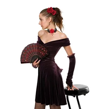 DRESHOW Rose Flower Hair Clip & Earrings Set