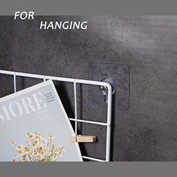 LAJAR 12Pcs Adhesive Wall Screws Hanging Nails, Screw Stickers for Hanging Shelves, Shower, Kitchen ...