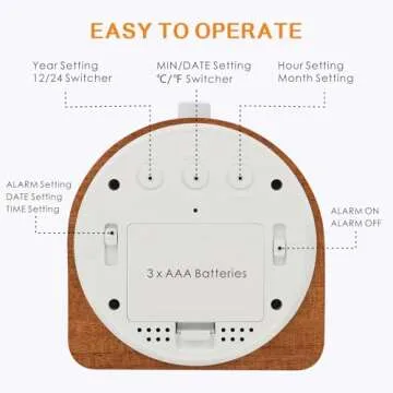 Plumeet Wooden Digital Alarm Clock for Bedrooms, Stylish & Functional