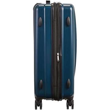 Amazon Basics Hard Shell Carry On Spinner Suitcase Luggage - 22 Inch, Navy Blue