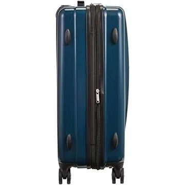 Amazon Basics Hard Shell Carry On Spinner Suitcase Luggage - 22 Inch, Navy Blue