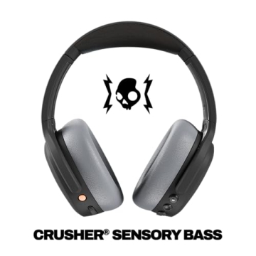Skullcandy Crusher ANC 2 Wireless Over-Ear Bluetooth Headphones with Multi-Sensory Bass, Active Nois...