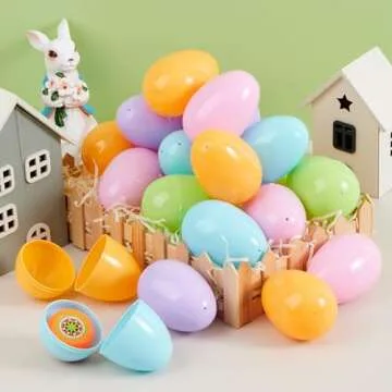 JOYIN 3.15" Pastel Easter Eggs - 50PCS Fillable Joy