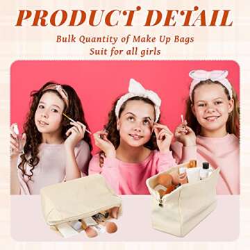 Cunno 6 Pcs Large Nylon Makeup Organizer Bag for All