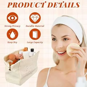 Cunno 6 Pcs Large Nylon Makeup Organizer Bag for All