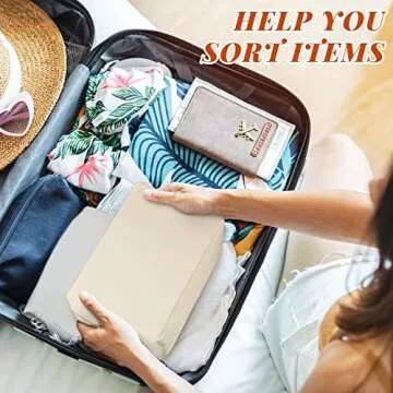 Cunno 6 Pcs Large Nylon Makeup Organizer Bag for All