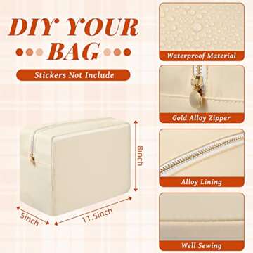 Cunno 6 Pcs Large Nylon Makeup Organizer Bag for All