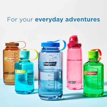 Nalgene Sustain Tritan BPA-Free Water Bottle Made with Material Derived from 50% Plastic Waste, 32 OZ, Narrow Mouth