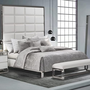 Michael Amini Roma 10-Piece King Comforter Set - Platinum Elegance