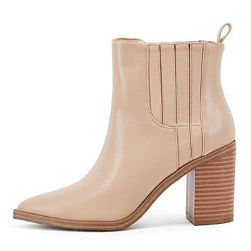 Stylish Women's Slip-On Booties with Chunky Heels