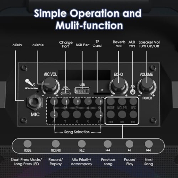 Famiresang Karaoke Machine - Portable Bluetooth Speaker