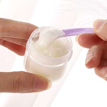 BTYMS 200 Pcs Disposable Mini Cosmetic Spatula Set