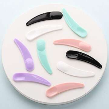 BTYMS 200 Pcs Disposable Mini Cosmetic Spatula Set