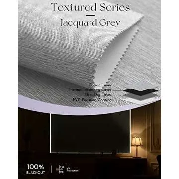 Graywind Motorized Roller Shade 100% Blackout Compatible with Alexa Google Smart Home Control Hardwired Window Shades Thermal Insulated Cordless Window Blinds, Customized Size (Jacquard Grey)