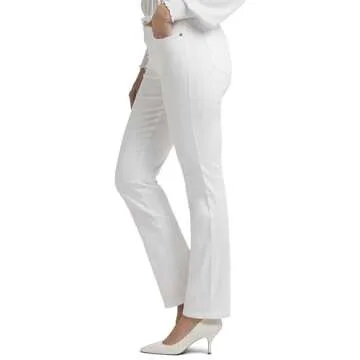 NYDJ Women's Misses Marilyn Straight Denim Jeans, Optic White, 12