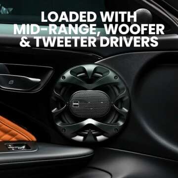 BOSS Audio Systems CH6530B Chaos Series 6.5 Inch Car Door Speakers - 300 Watts Max (per Pair), Coaxi...