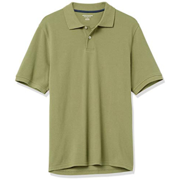 Men's Regular-Fit Cotton Pique Polo Shirt - Light Olive