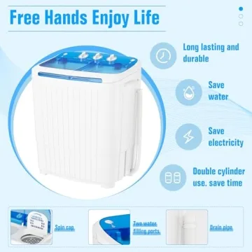 Greenvelly Portable Washing Machine | Compact Washer & Dryer