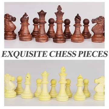 Grhonior Wall Mount Chess Board Game Wooden Giant Chess Game Set Vertical Hanging Display Case Family Play Game Art Decor for Home