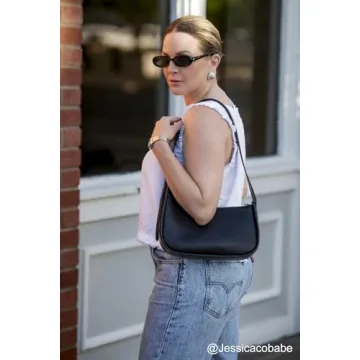 Rejolly Half Moon Bag - Trendy PU Leather Shoulder Purse