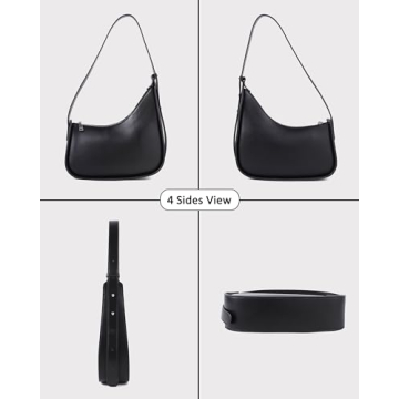 Rejolly Half Moon Bag - Trendy PU Leather Shoulder Purse