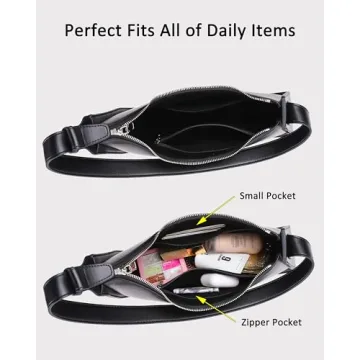 Rejolly Half Moon Bag - Trendy PU Leather Shoulder Purse