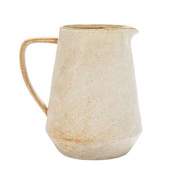 Creative Co-Op 8.5 Inches 2.5-Quart Stoneware Reactive Glaze, Cream Pitcher
