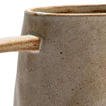 Creative Co-Op 8.5 Inches 2.5-Quart Stoneware Reactive Glaze, Cream Pitcher