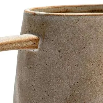 Creative Co-Op 8.5 Inches 2.5-Quart Stoneware Reactive Glaze, Cream Pitcher