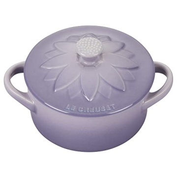 Le Creuset Stoneware Mini Round Cocotte with Flower Lid, 8oz., Provence