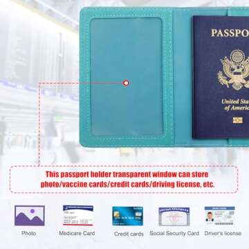 TIGARI Passport Holder for Travel, Slim Passport Cover for Women Men, Leather Passport Case Protecto...