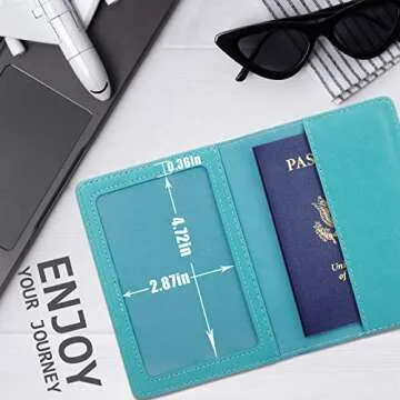 TIGARI Passport Holder for Travel, Slim Passport Cover for Women Men, Leather Passport Case Protector with Waterproof Slot, Family Vacation Plane Cruise Travel Essentials