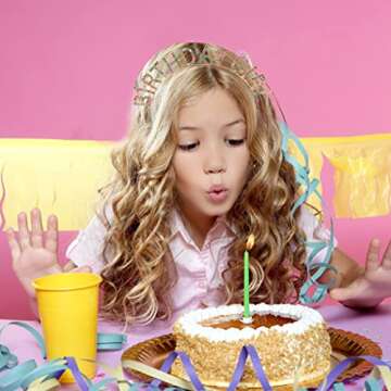 AOPRIE Birthday Girl Headband Tiara for Women & Girls - Happy Birthday Princess Crown Rhinestone Acc...