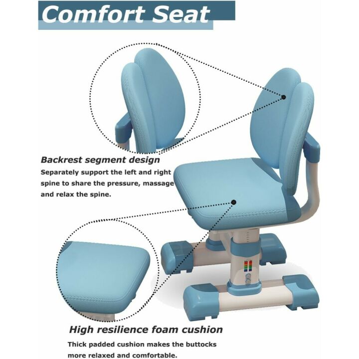 Kids' Table Chair Set with Storage & Bookshelf