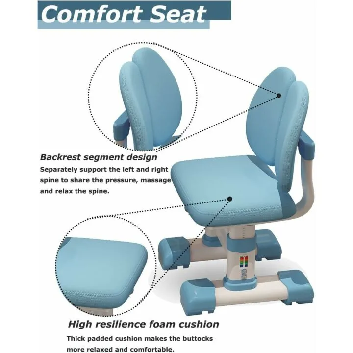 Kids' Table Chair Set with Storage & Bookshelf