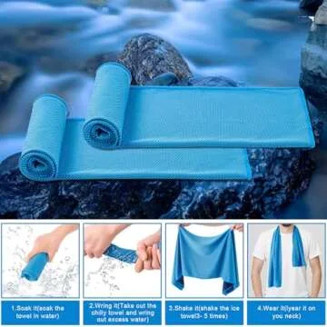 4 Pack Cooling Towel Set – Ultimate Soft, Absorbent Chilly Towels for Summer Activities
