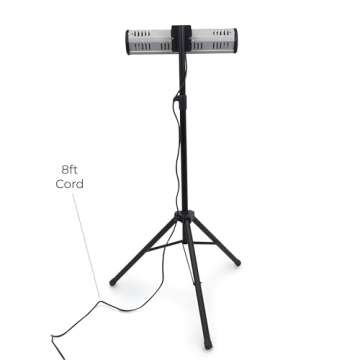 Heat Storm HS-1500-TT Infrared, 7 ft Cord, Tripod + Heater, Black