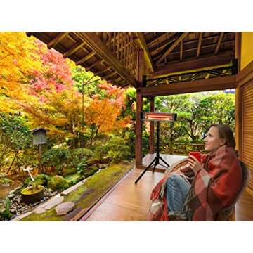 Heat Storm HS-1500-TT Infrared, 7 ft Cord, Tripod + Heater, Black