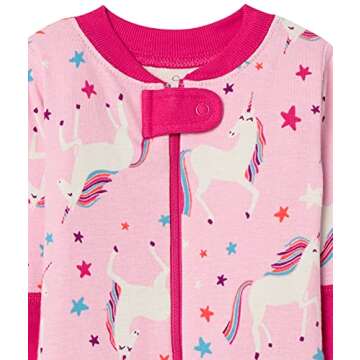 Unisex Organic Cotton Unicorn Footless Pajamas for Babies