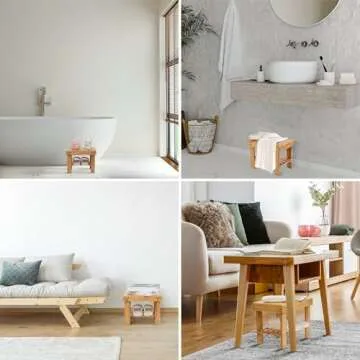 VaeFae Bamboo Small Seat Stool - Durable & Multipurpose
