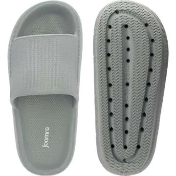 Joomra Women's Shower Slides - Cushioned Quick Dry Slippers