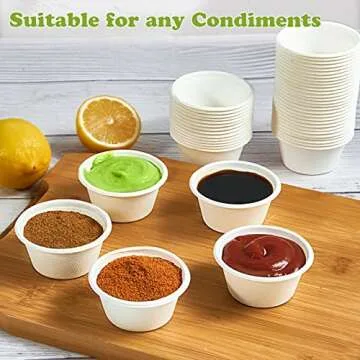 ECOLipak 200 Pack Compostable Portion Cups - Eco-Friendly