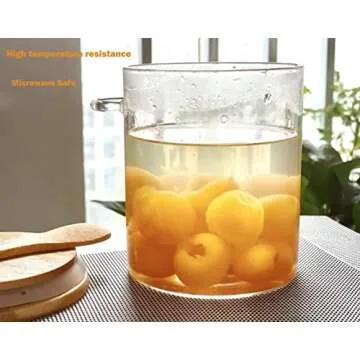 Glass Jars with Bamboo Lids & Bamboo Spoons - 25Oz Glass Storage Container, Large Glass Coffee Nuts Canister Airtight, Hold Coffee Beans, Tea, Flour, Sugar, Nuts, Candy, Bath Salts & More, Decorative