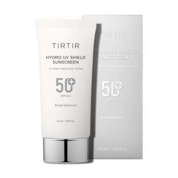 TIRTIR Hydro UV Shield Sunscreen | SPF 50+ UVA/UVB Protection, Lightweight, No White Cast, Non-greas...