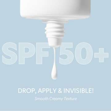 TIRTIR Hydro UV Shield Sunscreen | SPF 50+ UVA/UVB Protection, Lightweight, No White Cast, Non-greasy, Korean Sunscreen, 1.69 Fl Oz (Pack of 1)