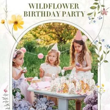 Sweetude Wildflower Party Treat Bags 100 Pcs for Favors