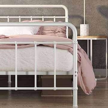 ZINUS Florence Full Metal Bed Frame, No Box Spring Needed