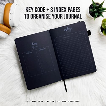 Black Paper Bullet Dotted Journal for Creative Minds | Scribbles That Matter