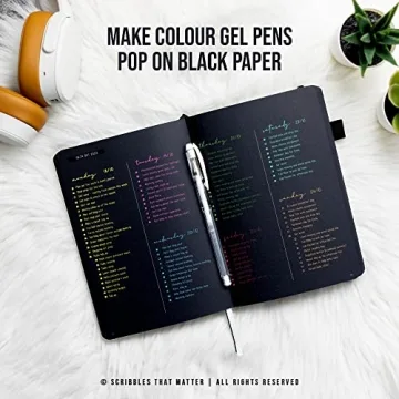 Black Paper Bullet Dotted Journal for Creative Minds | Scribbles That Matter