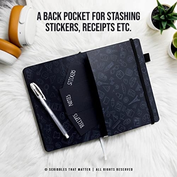 Black Paper Bullet Dotted Journal for Creative Minds | Scribbles That Matter